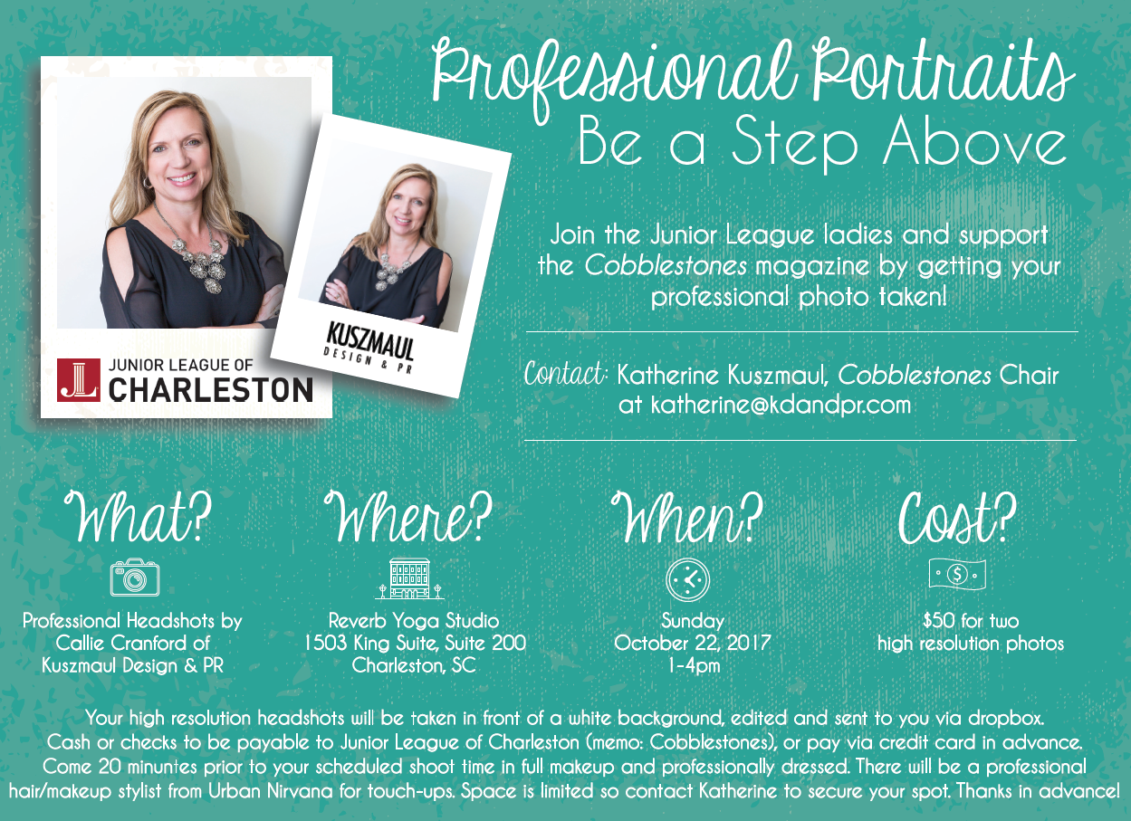 Professional Portraits Fundraiser Junior League of Charleston